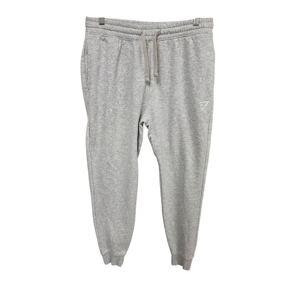 Gymshark Joggers Men M Gray Athletic Sweatpants Fleece Tapered Gym Activewear